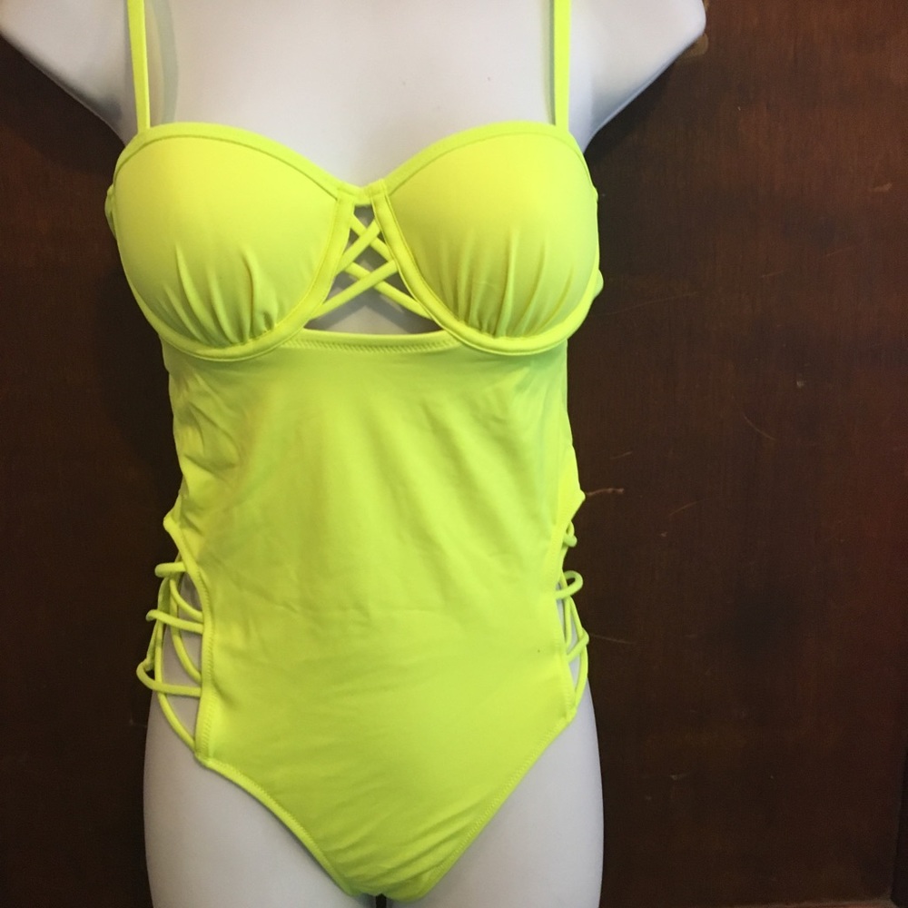 Shade Shore Sexy Swimsuit Neon Yellow - Picture 1 of 5